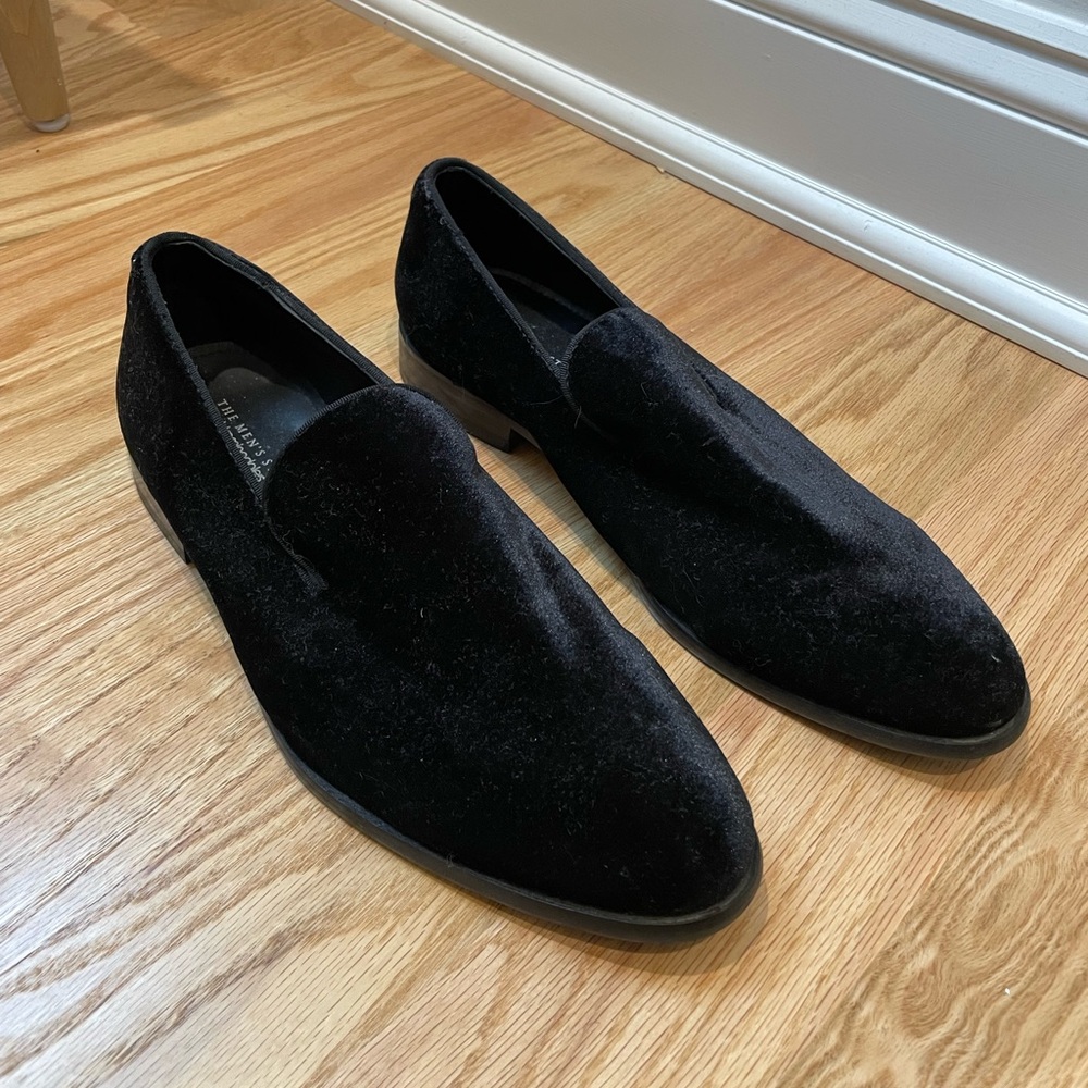 Men's Black Velvet Loafers